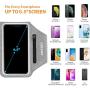 Running Armband with Airpods Bag Cell Phone Armband for iPhone 11/11 Pro/XR/XS/8/7, Water Resistant Sports Phone Holder Case with Touchscreen & Zipper Slot Car Key Holder for 6.5 inches Phone (Grey)