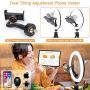 Endurax Selfie Ring Light with Stand for Phone, 10" LED Ringlight for iPhone, Perfect for Makeup/Tiktok/Live Streaming/YouTube Video with 3 Light Modes & 11 Brightness Levels