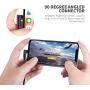 MFi Certified 3 Pack 6FT Super Fast 2.4A Current Nylon Braided Cable 90 Degree Charging Cord Compatible with iPhone 11/ Pro/Xs/Max/XR/X/8/8Plus/7/7Plus/6S/6S Plus/SE/iPad/Nan More (Black, 6FT)