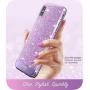 i-Blason Cosmo Series Designed for iPhone Xs Max Case 2018 Release, Full-Body Bumper Case with Built-in Screen Protector, Purple, 6.5