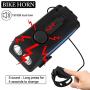 CS Force Bike Phone Mount USB Rechargeable Bike Light Set Adjustable Bicycle Holder Handlebar Bicycle Headlight with Horn, Built in 4000mA Cellphone Power Bank