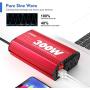 300Watt Pure Sine Wave Power Inverter DC 12volt to AC 120volt Car Converter Adapter with Dual USB Ports for Smartphones Laptops Tablets CPAP 300Watt Pure Sine Wave Power Inverter DC 12volt to AC 120volt Car Converter Adapter with Dual USB Ports for Smartphones Laptops Tablets CPAP