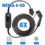 Morec EV Charger Level 2 32 Amp Upgraded Portable Electric Vehicle Charger, NEMA 6-50 220V-240V 26ft (7.9M) EV Charging Cable, SAE J1772 Compatible with Most Electric Cars