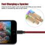 iPhone Charger, MFi Certified Lightning Cable 3Pack 10FT Extra Long Nylon Braided USB Charging & Syncing Cord Compatible iPhone Xs/Max/XR/X/8/8Plus/7/7Plus/6S/6S Plus/SE/iPad -BlackRed