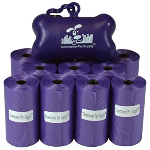 Downtown Pet Supply Dog Pet Waste Poop Bags with Leash Clip and Bag Dispenser - 180, 220, 500, 700, 880, 960, 2200 Bags