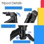 Ezavan Phone Tripod, Portable Handheld Pistol Grip Stabilizer for Camera/Cell Phone, Tabletop Mini Tripod with Universal Phone Clip for Selfies/Vlogging/Streaming/Photography/Recording