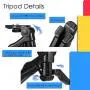 Ezavan Phone Tripod, Portable Handheld Pistol Grip Stabilizer for Camera/Cell Phone, Tabletop Mini Tripod with Universal Phone Clip for Selfies/Vlogging/Streaming/Photography/Recording