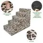 USA Made Pet Steps/Stairs with CertiPUR-US Certified Foam for Dogs & Cats by Best Pet Supplies - Animal Print, 5-Step (H: 22.5")