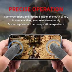 Newseego Mobile Game Controller Finger Sleeve Sets [6 Pack],Smooth Thin Anti-Sweat Breathable Full Touch Screen Sensitive Shoot Aim Joysticks Finger Set for Knives Out/Rules of Survival-Gray