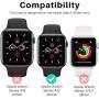 LK [2 Pack] Case for Apple Watch 40mm Series 5/4 Built-in Tempered Glass Screen Protector, Hard PC Protector Cover for iWatch 40mm (Clear)