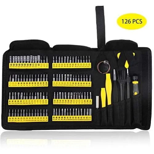 KER Precision Screwdriver Set with Magnetic Driver Kit, 126 in 1 Professional Electronics Repair Tool Kit for PC, Glasses, Mobile Phone, Laptop, iPhone, Watch, Tablet, iPad, MacBook with Portable Bag KER Precision Screwdriver Set with Magnetic Driver Kit, 126 in 1 Professional Electronics Repair Tool Kit for PC, Glasses, Mobile Phone, Laptop, iPhone, Watch, Tablet, iPad, MacBook with Portable Bag