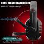 Poulep Gaming Headset Headphone for PS4, Playstation 4, NS Switch, Playstation Vita, Mac, Laptop, Tablet, Computer, Mobile Phones with Microphone (3.5mm Plug，Blue)