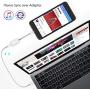 [Apple MFi Certified] iPhone Adapter & Splitter, 2 in 1 Dual Lightning Headphone Jack Audio + Charge Cable Compatible for iPhone 11/11 Pro/XS/XR/X 8 7, iPad, Support iOS 13 + Sync Data + Music Control