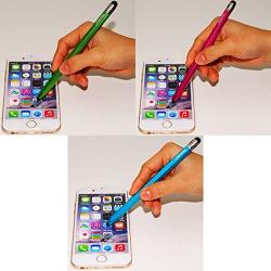 Honsky Cell Phone Stylus, Tablet Stylus for Touch Screens: Universal Slim Long Metal Pencil-Like Stylist Pens, Tablet Pen, Touchscreen Stylus Pen - Bulk, Multi-Colored - Six Sided, Pack of 8
