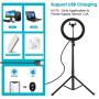 Ring Light with Stand and Phone Holder,10.2" LED Selfie Ring Light for Live Stream/Makeup/YouTube/Photography,with Adjustable Bracket (15.55 - 68.89) ,Remote Control Compatible with iPhone Android