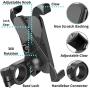 Ando Bike Phone Mount Holder 360 Rotation iPhone Android Galaxy GPS Smart Devices 3.5/7.0 Inches Fits Handlebars Strollers Scooters Mountain Bikes Moped ATV/Bike Accessories/Bonus Gift Included