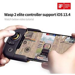 Flydigi Wasp 2 Elite One-Handed Mobile Gaming Controller for Android and iPhone-Support iOS 13.4, Watch Video Tutorial Below for iOS 13.4 use