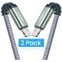 2-Pack LISEN iPhone Charger Cable 6ft, Apple MFi Certified Lightning Cable, Nylon Braided USB Fast Charging Cord Compatible with iPhone X/Xs Max/XR / 8/8 Plus / 7/7 Plus iPad, Grey 2-Pack LISEN iPhone Charger Cable 6ft, Apple MFi Certified Lightning Cable, Nylon Braided USB Fast Charging Cord Compatible with iPhone X/Xs Max/XR / 8/8 Plus / 7/7 Plus iPad, Grey