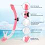 Supertrip Snorkel Set Adults-Anti-Fog Film Scuba Snorkeling Diving Mask with Impact Resistant Temperred Glass|Dry Top Snorkel,2 Mouthpieces 1 Waterproof Case Included