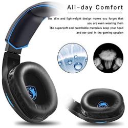 SADES SA816 Gaming Headset with Microphone Over-Ear Gaming 3.5 Headphones for PS4 /PC/Controller