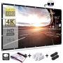 Mdbebbron 120 inch Projection Screen 16:9 HD Foldable Anti-Crease Portable Projector Movies Screen for Home Theater Outdoor Indoor Support Double Sided Projection