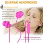 MAXROCK (TM) Super Mini Total Soft Silicon Earbuds Headphones with Mic Music Sleep Choice for Cellphones Ipad Tablet Mp3 Laptop and Most 3.5mm Audio Player (Pink)