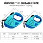 QQPETS Retractable Dog Leash with LED Flashlight for Small Medium Big Breed Dogs, 10/16 ft Extendable Leash, Heavy Duty 360°Tangle Free Nylon Cord Training Running