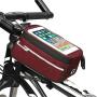 QIANMA Bicycle Bag Sfit Bicycle Front Tube Bag Women Cycling Accessories Waterproof Bike Bags Front Cell Mobile Phone Case 6inch Holder Bicycle