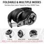 Picun P26 Wireless Headphones Bluetooth 5.0, Monkey Pinking Edition 40H Playtime Hi-Fi Stereo Bluetooth Headphone Over Ear with Mic Foldable Wired/Wireless/TF for Phone with Carrying Case (Camo)
