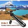 UBeesize Flexible Cell Phone Tripod, Mini Travel Tripod Stand with Wireless Remote Shutter, Universal Adapter Compatible with iPhone, Android, GoPro, DSLR, Action Camera. (Silver) UBeesize Flexible Cell Phone Tripod, Mini Travel Tripod Stand with Wireless Remote Shutter, Universal Adapter Compatible with iPhone, Android, GoPro, DSLR, Action Camera. (Silver)