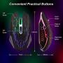 Wireless Gaming Mouse, VEGCOO C8 Silent Click Wireless Rechargeable Mouse with Colorful LED Lights and 2400/1600/1000 DPI 400mah Lithium Battery for Laptop and Computer (C11 Black)