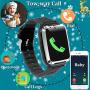 [SIM Card Include] Smart Watch for Kids - Kids Smart Watch Phone for Boys Girls with Touch Screen Games Music Player Alarm Clock Kids Smartwatch Electronic Wrist Watch for Birthday Gift (Black)