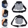 Hi Kiss Dog Treat Training Pouch,Treat Tote Carry Snacks Toys for Training Reward Walking,Solid Clip, Waist Belt, Shoulder Strap, Built-in Poop Bag Dispenser