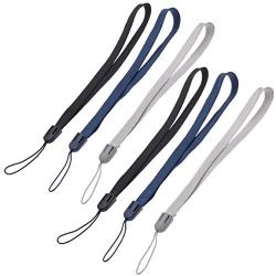 Birch Wrist Hand Strap Grip Lanyard for Camera Cell Phone iPod/MP3/MP4/PSP Wii USB Flash Drive and Electronic Devices - Multicolor - 2 Black/2 Blue/2 Gray