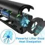Portable Air Compressor Mini Tire Inflator, VEEAPE Hand Held Pump 2000mAh with Emergency Lighting Digital LED Light, Rechargeable Lithium Battery for Bicycle Motorcycle Tires Ball and Other Inflatable