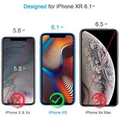 Mkeke Compatible with iPhone XR Case,Clear Anti-Scratch Shock Absorption Cover Case for iPhone XR Black