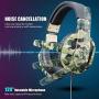 Picozon Gaming Headset with Microphone, 3.5mm Plug Headphone for PS4, Nintendo Switch, Playstation 4, Xbox One, Computer, Laptop, iPad, Surface, Smartphone - Camouflage Green