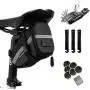 Hommie Bike Repair Tool Kits, 16-in-1 Bicycle Saddle Bag with Repair Set, Mechanic Portable Tyre Tools Set Bag with Reflective Strip Hommie Bike Repair Tool Kits, 16-in-1 Bicycle Saddle Bag with Repair Set, Mechanic Portable Tyre Tools Set Bag with Reflective Strip