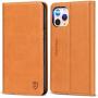 SHIELDON iPhone 11 Pro Case, iPhone 11 Pro Wallet Auto Sleep Wake Genuine Leather Magnetic Folio Cover with Kickstand RFID Card Slot, Shockproof Cover Compatible with iPhone 11 Pro (5.8 Inch) - Brown