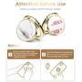 GVIEWIN Marble Cell Phone Ring Holder Finger Ring Stand, Kickstand Metal Grip Holder for Magnetic Car Mount Compatible with iPhone 11 Pro Max/X/XR/SE 2020 and Other Smartphones (White/Gold)