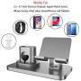 Fingic 3 in 1 Charging Station for Apple Watch, Airpods Charger Stand for Apple Watch Charging Stand for AirPods/iWatch Series 4/3/2/1 and iPhone 11/11 Pro Max/X/XS/XR/Xs Max/8/8 Plus/iPad, Space Gray