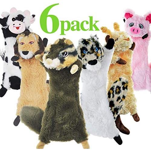 SHARLOVY Dog Squeaky Toys No Stuffing, 6 Pack Dog Toys Crinkle Dog Toys for Small Dogs Durable Dog Chew Toys Plush Cute Animals Natural Puppy Toys for Teething Pet Toys Squeak SHARLOVY Dog Squeaky Toys No Stuffing, 6 Pack Dog Toys Crinkle Dog Toys for Small Dogs Durable Dog Chew Toys Plush Cute Animals Natural Puppy Toys for Teething Pet Toys Squeak