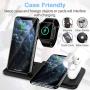 KKM Wireless Charger, 4 in 1 Wireless Charging Station,15W Qi-Certified Wireless Charger Stand for iPhone SE 2020, Apple Watch, iWatch, AirPods, Samsung Galaxy Note 20/Note 20 Ultra, LG, Google Pixel
