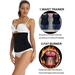 HOPLYNN Neoprene Sweat Waist Trainer Corset Trimmer Belt for Women Weight Loss, Waist Cincher Shaper Slimmer