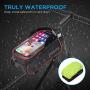 TURATA Bike Bags Bicycle Front Frame Bag Waterproof Handlebar Cycling Top Tube Pannier Touch Screen Sun Visor Large Capacity Mobile Phone Holder Fits Phones Below 6.5 Inches