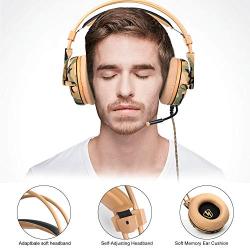 Gaming Headset,Headphone with 3.5mm Jack Stereo Sound Over-Ear Headphone with Microphone Volume Control for New Xbox one PS4 PC Laptop Mac Mobile Letton L1
