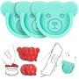 Car Grips Mount for Phone Stand Cute Bear Style Silicone Phone Holder with Phone line Clasp for Collapsible Grip/Socket Mount User Used on Dashboard, Home, Office, Kitchen, Desk, Wall (Blue) 3 Pack
