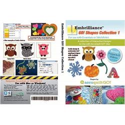 Embrilliance Accuquilt Go! Collection 1 for Essentials & StitchArtist Embroidery Software for MAC & PC