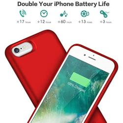 Battery Case for iPhone 6Plus/6s Plus/7Plus /8Plus, Upgraded 8500mAh Portable Charging Case Extended Battery Pack for iPhone 6s Plus/6 Plus/7 Plus /8 Plus - Red