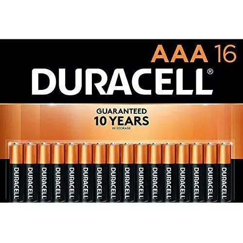 Duracell - Coppertop AAA Alkaline Batteries - long lasting, all-purpose Triple A battery for household and business - 16 Count Duracell - Coppertop AAA Alkaline Batteries - long lasting, all-purpose Triple A battery for household and business - 16 Count
